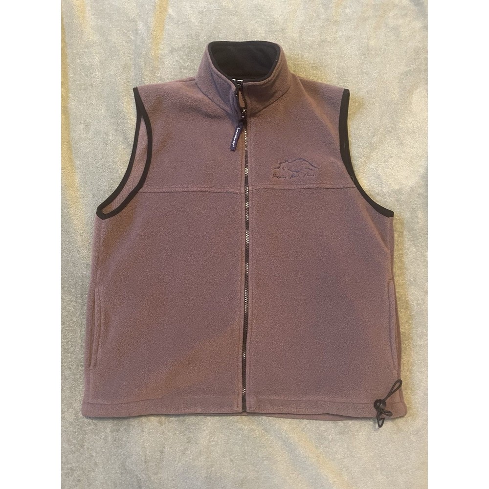 Landway Sand Dunes Park Fleece Vest Men’s L  Dark Brown Full Zip W/pockets